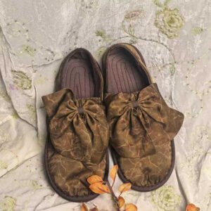 Handmade Chinese Cloth Shoes with Bow Knot