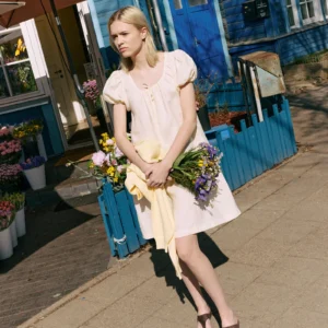 VILLA long linen dress