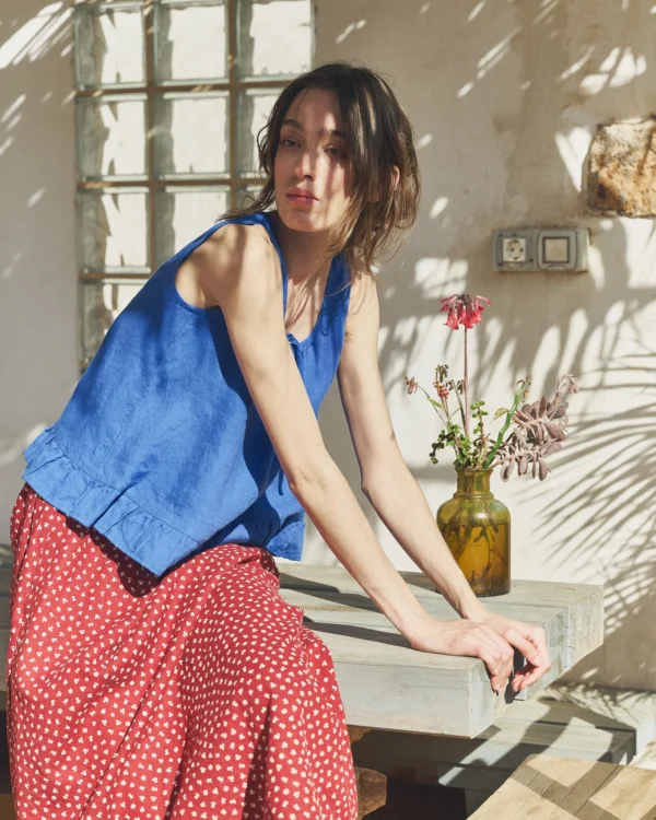 BERRY linen blouse