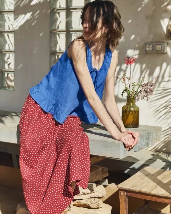 BERRY linen blouse
